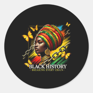 Adesivo Quebrando Cada Corrente Mês da História Negra Mulh