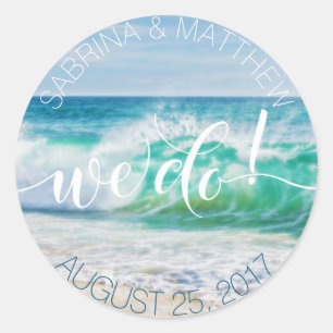 Adesivo Quebrando Ondas Praia Tropical Nós Fazemos