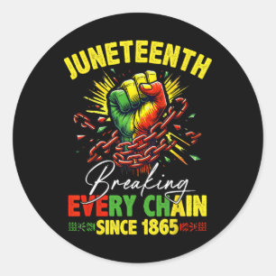 Adesivo Quebrando Todas As Correntes Desde 1865 Juneteth F