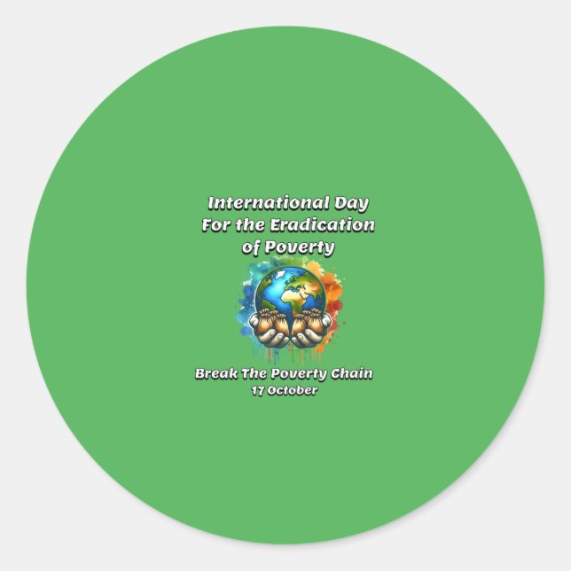 Adesivo Quebre a cadeia da pobreza (Frente)