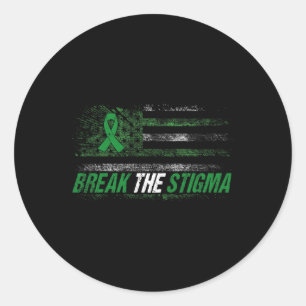 Adesivo Quebre A Consciência Mental Stigma Mês Ame