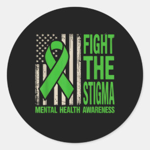 Adesivo Quebre A Fita Verde Do Estigma - Saúde Mental Awar