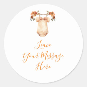 Adesivo Queda As Roupas Florais De Bebê De Abóbora Ama Sua