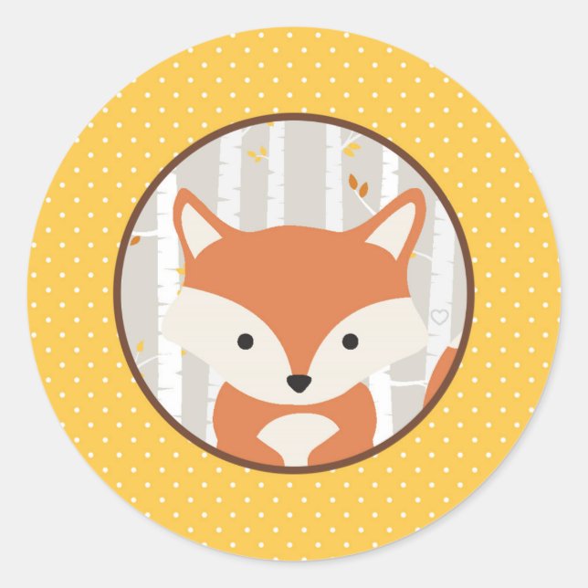 Adesivo Queda da floresta / Favor do Chá de fraldas de inv (Frente)