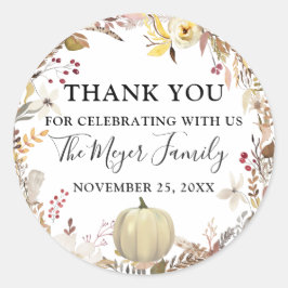 Adesivo Queda de Abóbora Floral do outono Elegante Muito O