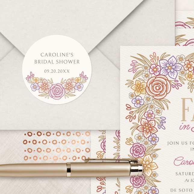 Adesivo Queda de Flores Selvagens outono Chá de panela Flo (Criador carregado)