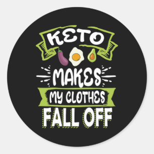 Adesivo Queda De Roupas Ketogénicas Com Baixo Carbo