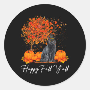 Adesivo Queda Feliz, Gato Pumpkin, Resgate de Ação de Graç