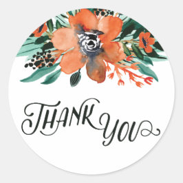 Adesivo Queda Floral Obrigado Sticker