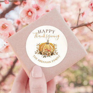 Adesivo Queda Floral Pumpkin Ação de Graças