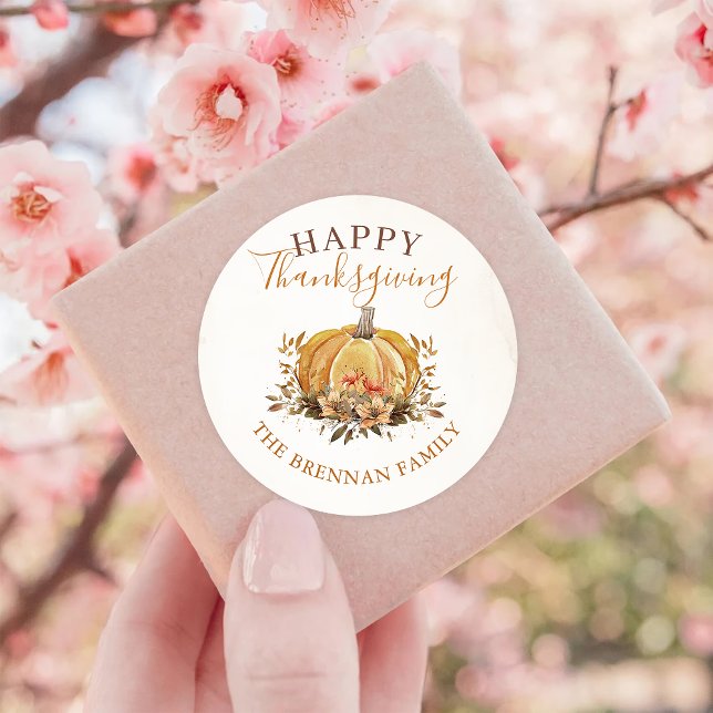 Adesivo Queda Floral Pumpkin Ação de Graças (Criador carregado)