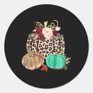 Adesivo Queda Leopard Cheetah Pumpkin Rustic Halloween Tha