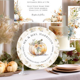 Adesivo Queda Pumpkin Floral Flor Flor Folha Endereço de R