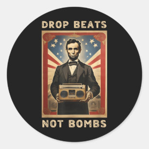 Adesivo Quedas Não Bombas Contra Guerra Abraham Lincoln