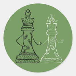Adesivo Queen & King Love Chess Sticker