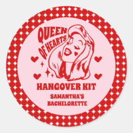Adesivo Queen of Hearts Bachelorette Party Hangover Kit