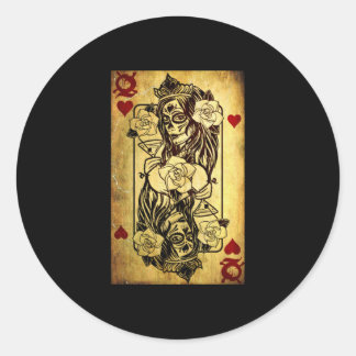 Adesivo Queen Of Hearts Card Deck Old