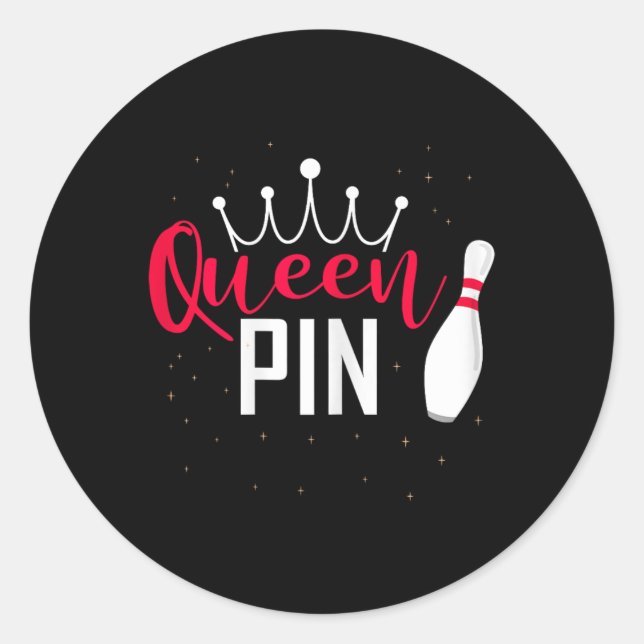 Adesivo Queen Pin Shirt Bowler Bowling League For Bowling  (Frente)