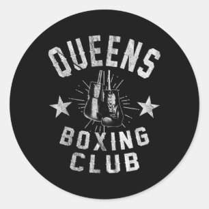 Adesivo Queens Boxing Club - Boxer em Vintage