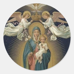 Adesivo Queenship Virgem Maria do 22 de agosto