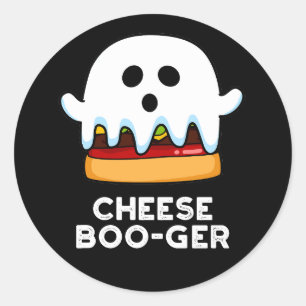 Adesivo Queijo Boo-ger Funny Ghost Pun Dark BG