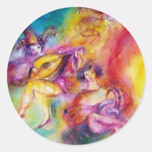 Adesivo QUEIMANDO A Dança CARNIVAL / Mascarada Veneziana