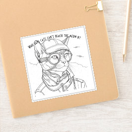 Adesivo Quem disse que os gatos não conseguem alcançar o m