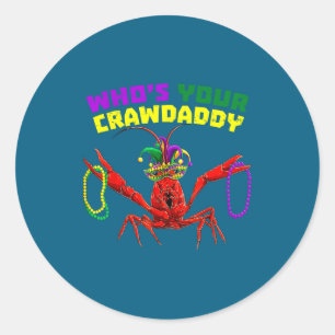 Adesivo Quem é o crawdaddy lagostim bobo contas mardi gras