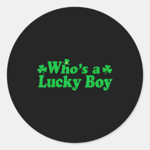 Adesivo Quem é um menino sortudo camisa do dia de st patri