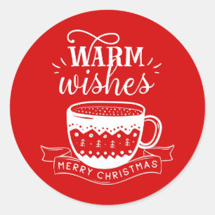 Adesivo Quente quente taça Café Cacau Vermelho Branco 