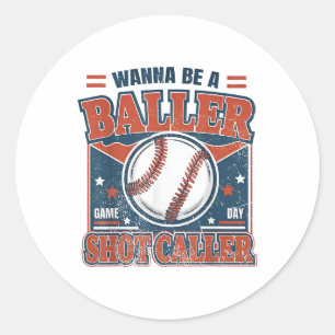 Adesivo Quer Ser Um Chamador De Chamada Retro Baseball