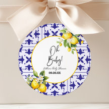 Querida! Chá de fraldas de Limão Azulejo do Medite