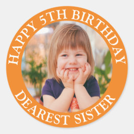 Adesivo Querida Irmã Feliz Aniversário