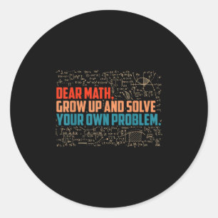 Adesivo Querida Matemática Cresce Engraçada Matemática Diz