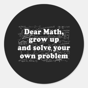 Adesivo Querido Diversão De Matemática De Volta Para O Pro
