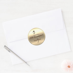 Adesivo Querido Flamingo Dourado Adicionar Texto Personali