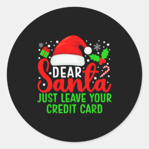 Adesivo Querido Papai Noel Deixe seu Cartão de Crédito Fam