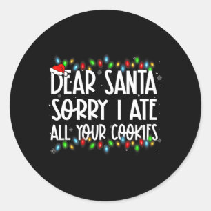 Adesivo Querido Papai Noel Desculpe Comi Todos Os Seus Bis