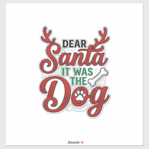Adesivo Querido Papai Noel Foi O Cachorro Camiseta De Nata
