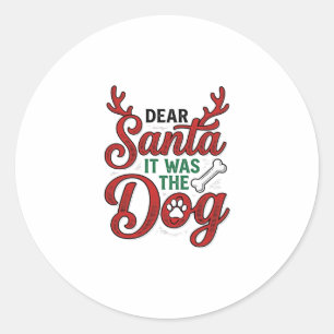 Adesivo Querido Papai Noel Foi O Cachorro Camiseta De Nata