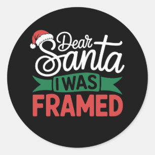 Adesivo Querido Papai Noel Fui Incriminado Natal Xmas Trav