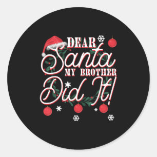 Adesivo Querido Papai Noel Meu Irmão Fez Irmãos