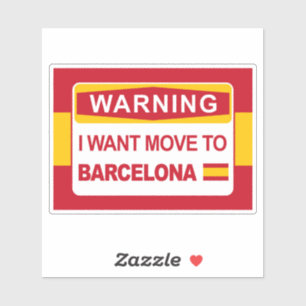 Adesivo Quero Ir Para Barcelona
