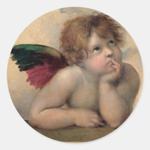 Adesivo Querubim de Sistine Madonna por Raphael