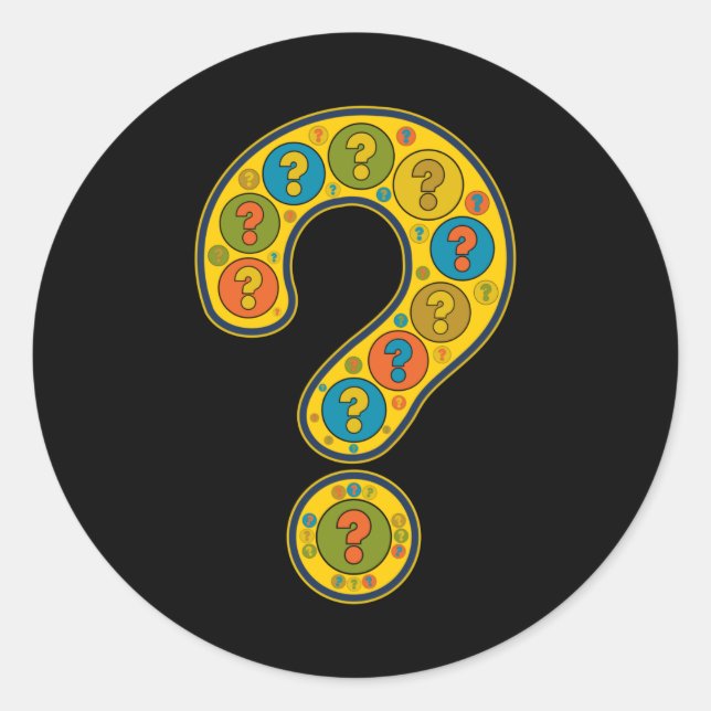 Adesivo Question Mark Yellow Artful Image Punctuation (Frente)