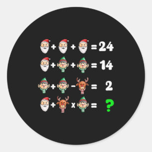 Adesivo Questionário de Ordem de Operações Natal Matemátic