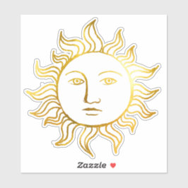 Adesivo Quic Celestial Ouro Foil Vintage Witage Sun