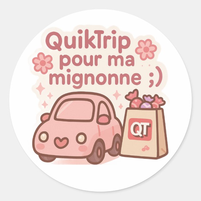 Adesivo QuikTrip – Retro Kawaii Sticker for Roadtrip Lover (Frente)