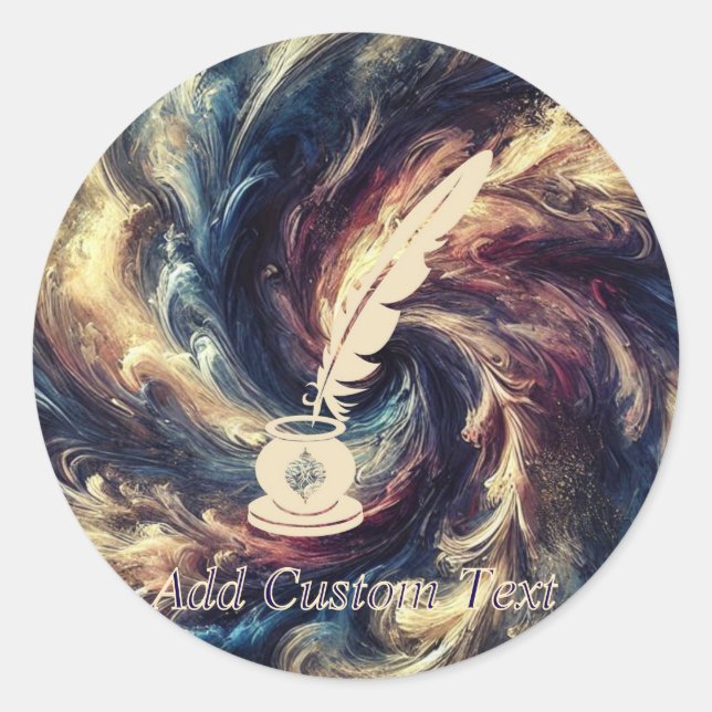 Adesivo Quill Caneta Modern Abstrato Art (Frente)