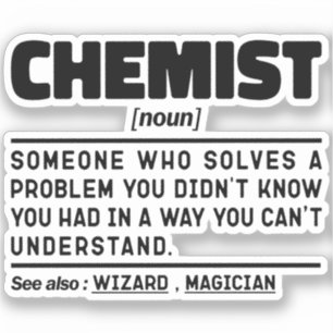 Adesivo Química Noun Science Lover Lab Technician Engraçad